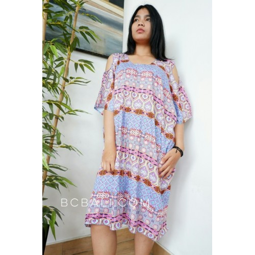  bali  batik  hand printing fabric women dress handmade 